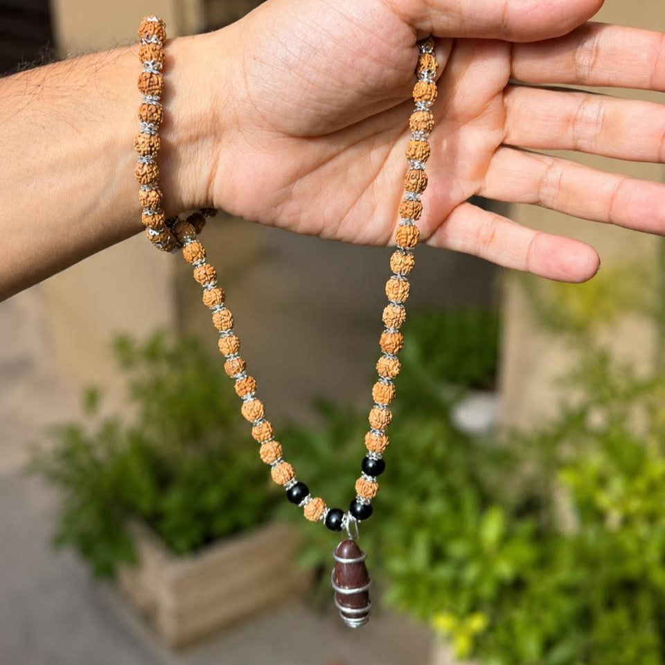 Narmadeshwar-Rudraksh Sangam Pendent Mala